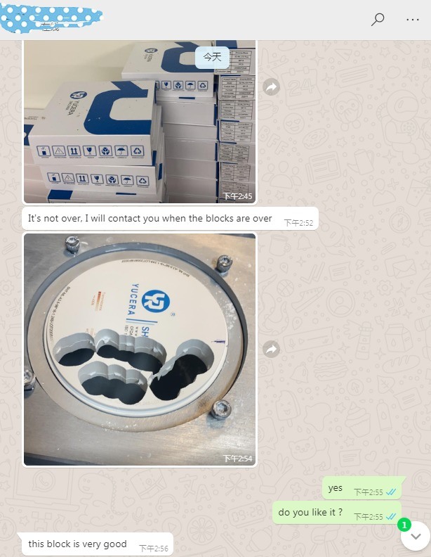 مادة طب الأسنان Yucera 95*14mm Cad Cam Sht ml أقراص زركونيا كاد كام كتل سيراميك الأسنان