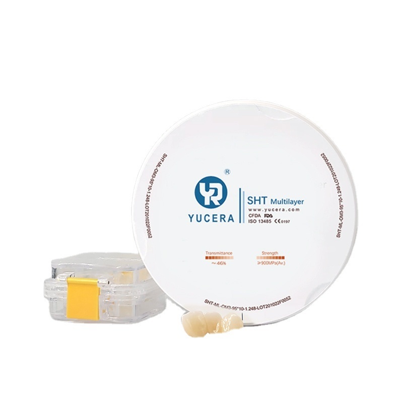 مادة طب الأسنان Yucera 95*14mm Cad Cam Sht ml أقراص زركونيا كاد كام كتل سيراميك الأسنان