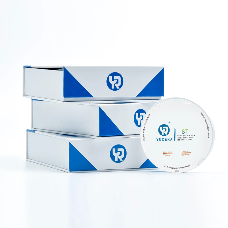 YUCERA  كتلة زركونيا بيضاء للأسنان أقراص زركونيا للأسنان كتلة بيضاء دعم فني عبر الإنترنت 5 سنوات الفئة II CE ISO