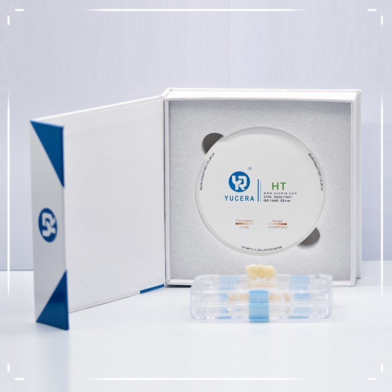 كتل زركونيا YUCERA 1200MPa 98 HT لطب الأسنان، مواد استهلاكية لطب الأسنان، زركونيا مسبقة التلوين، كتلة زركونيا لطب الأسنان