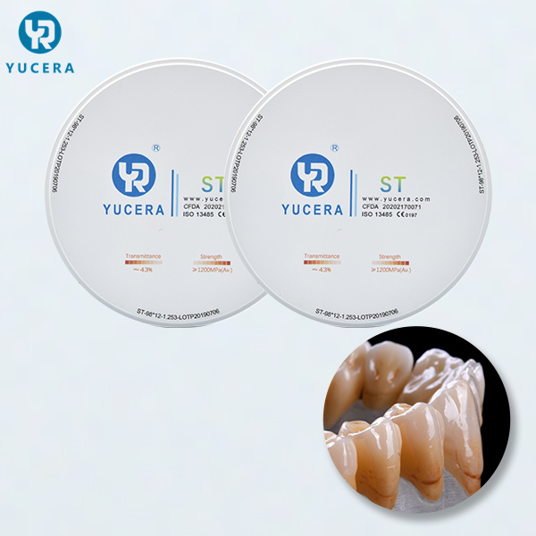 Yucera ST 98mm Zirconia Dental Block for Dental Equipment Laboratory and Dental Implant/chairs