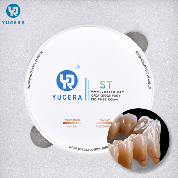 Yucera ST 98mm Zirconia Dental Block for Dental Equipment Laboratory and Dental Implant/chairs