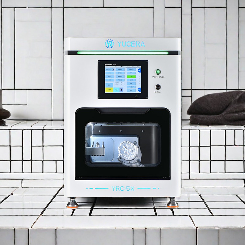آلات طحن الزركونيا لطب الأسنان CNC ذات 5 محاور عالية الكفاءة من YR معدات مختبر CAD CAM لتيجان وجسور وملحقات العلاج الفموي