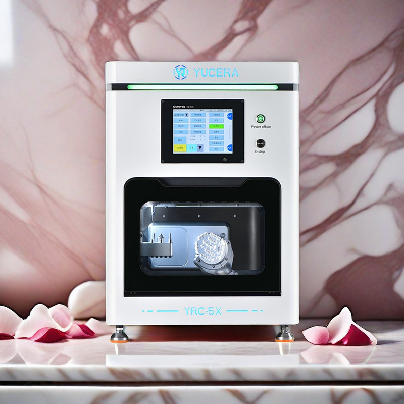 آلات طحن الزركونيا لطب الأسنان CNC ذات 5 محاور عالية الكفاءة من YR معدات مختبر CAD CAM لتيجان وجسور وملحقات العلاج الفموي