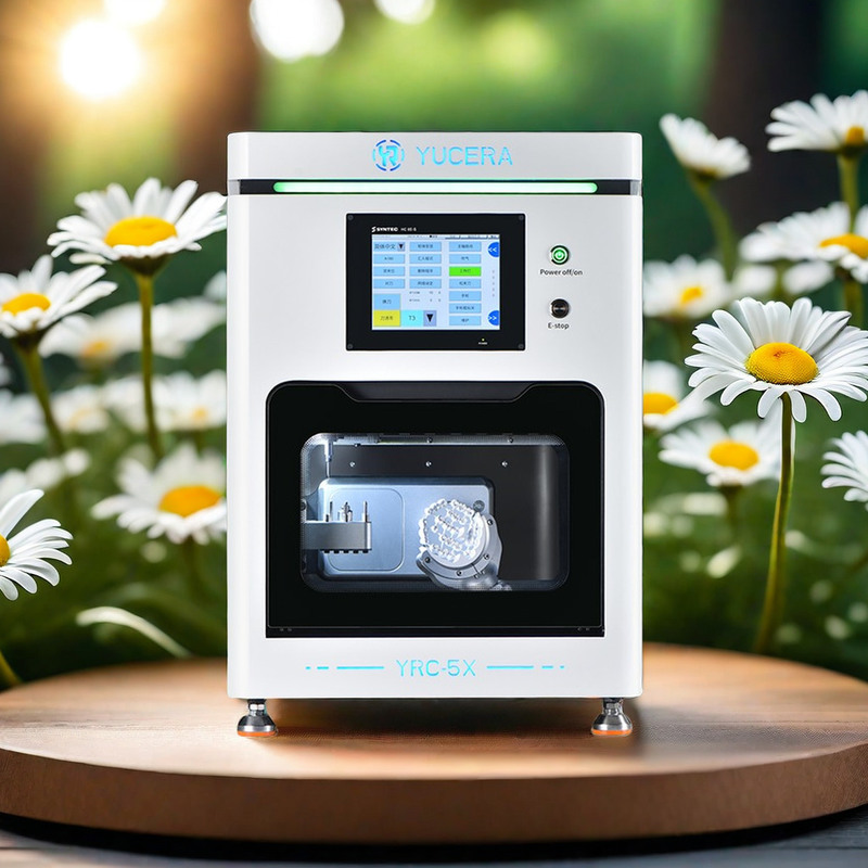 آلة طحن الزركونيا لطب الأسنان عالية الدقة ذات 5 محاور من يوسيرا، آلة CNC ذات 5 محاور لتصميم التيجان والتعويضات باستخدام CAD CAM