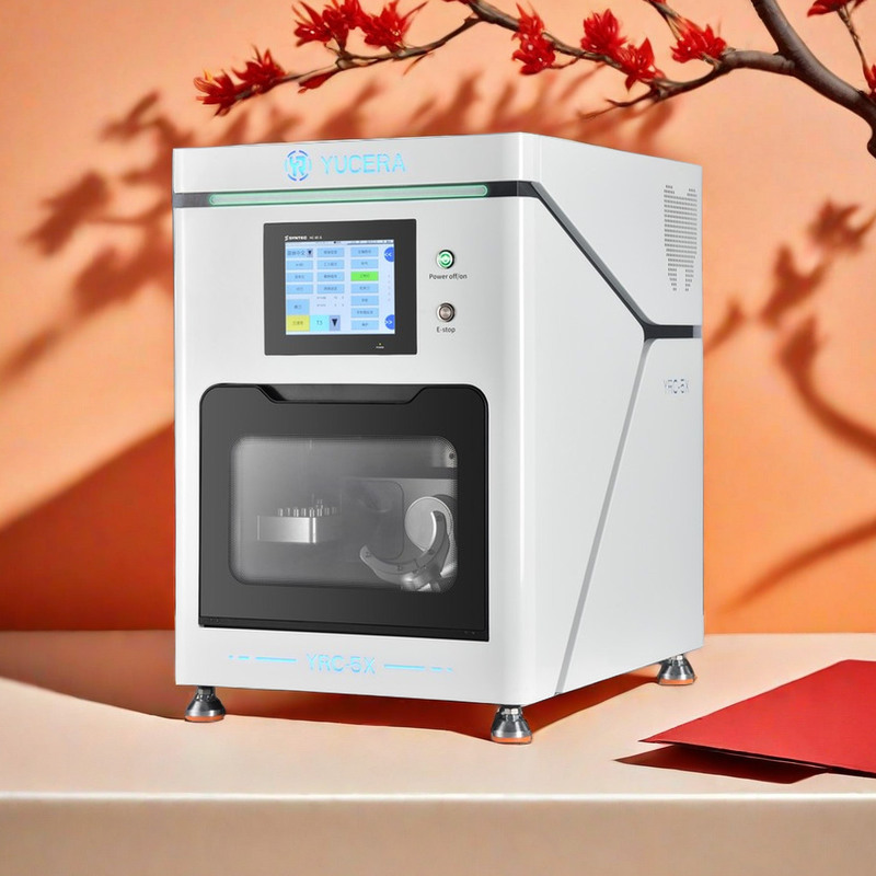 آلة طحن الأسنان CNC لطاولة العمل Yucera CAD CAM 5 Axis Zirconia Metal Milling Lab Tools China OEM