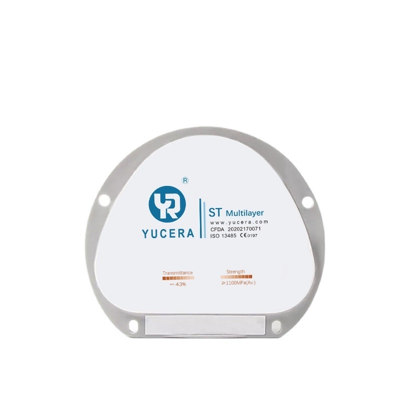 كتل الزركونيا متعددة الطبقات Yucera ST - حل عالي الأداء لتطبيقات طب الأسنان CAD/CAM