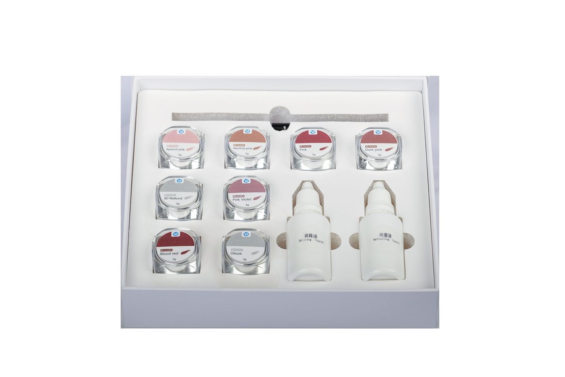 مجموعة تلوين وتزجيج الزيركونيا الخزفية من يوسيرا بـ 18 لونًا، توهج طبيعي لإبداعات مختبر الأسنان