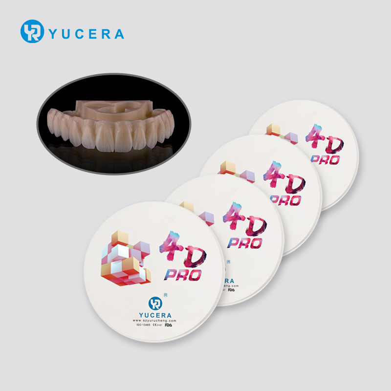 Yucera 4D Pro Sintered Zirconia Blocks - Multi-layer Translucent B1 Color for Dental CAD/CAM Systems