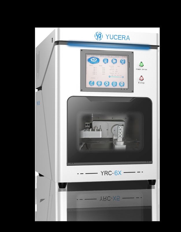 طاحونة CAD/CAM لطب الأسنان ذات 5 محاور YUCERA YRC-6X | دقة ±5 ميكرومتر | مغير أدوات أوتوماتيكي بـ 10 أدوات