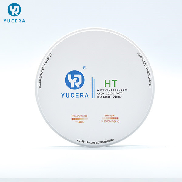 YUCERA 1200MPA 98mm 95mm White Multilayer Zirconia Disc